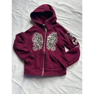 Girls Beautees Butterfly Hoodie - Size 5